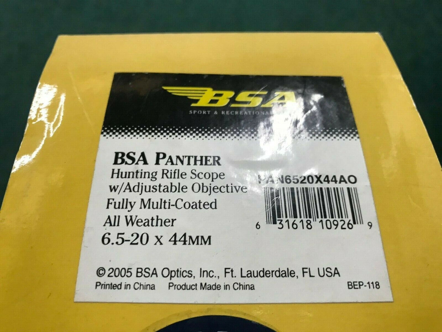 BSA Panther Hunting Rifle Scope w/ AO Fully Multi-Coated 6.5-20 x 44, MorgansOsw