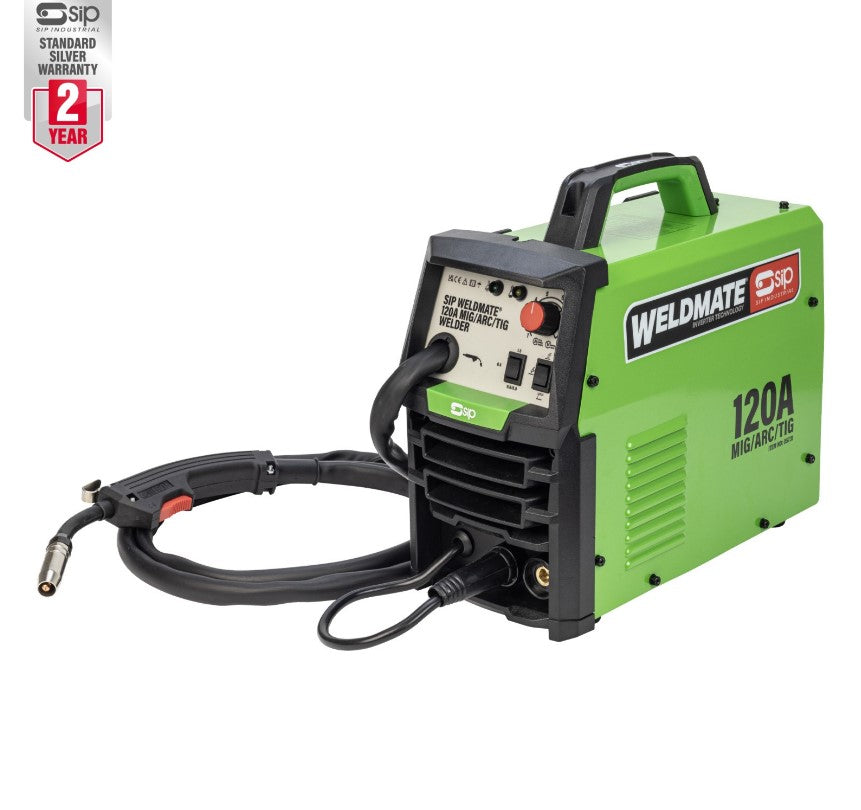 SIP WELDMATE 120A MIG/ARC/TIG Welder, Sip Industrial