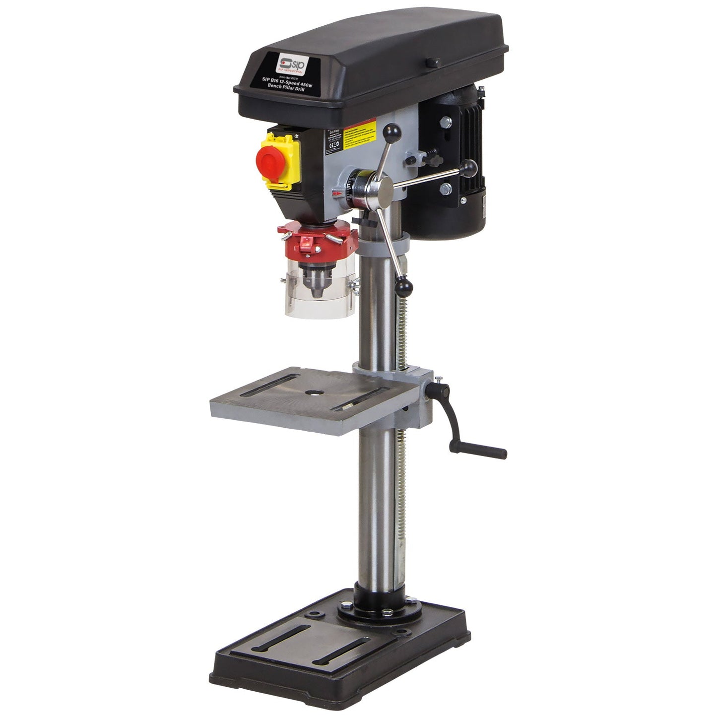 SIP B16 12-Speed 450w Bench Pillar Drill, Sip Industrial