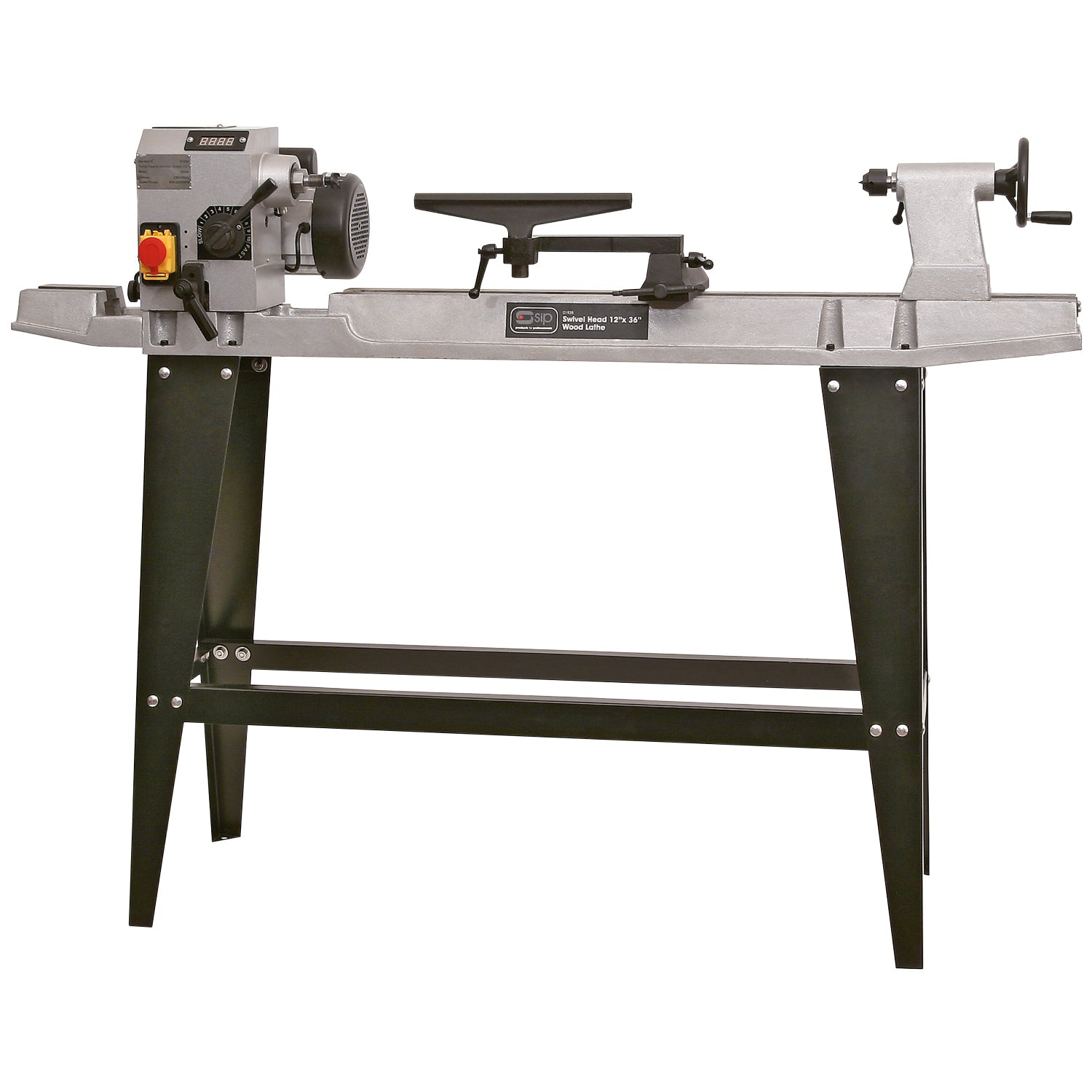 SIP 12" x 36" Swivel Head Wood Lathe, Sip Industrial