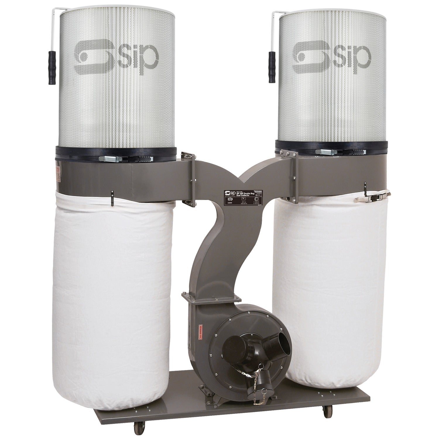 SIP 3HP Double Bag Dust Collector Package, Sip Industrial