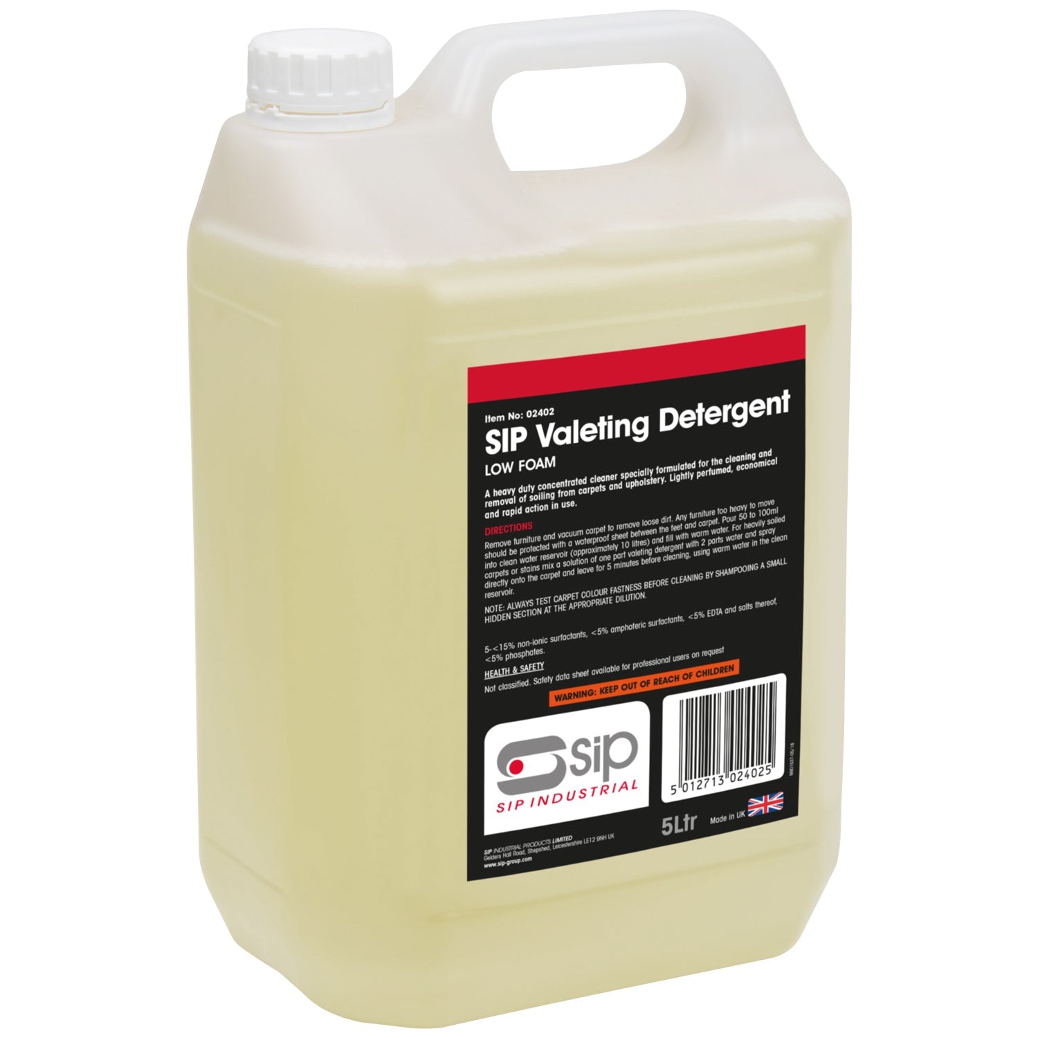 SIP 5ltr Valeting Detergent, Sip Industrial