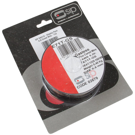 SIP 0.45kg x 0.8mm Flux-Cored Welding Wire Pack, Sip Industrial