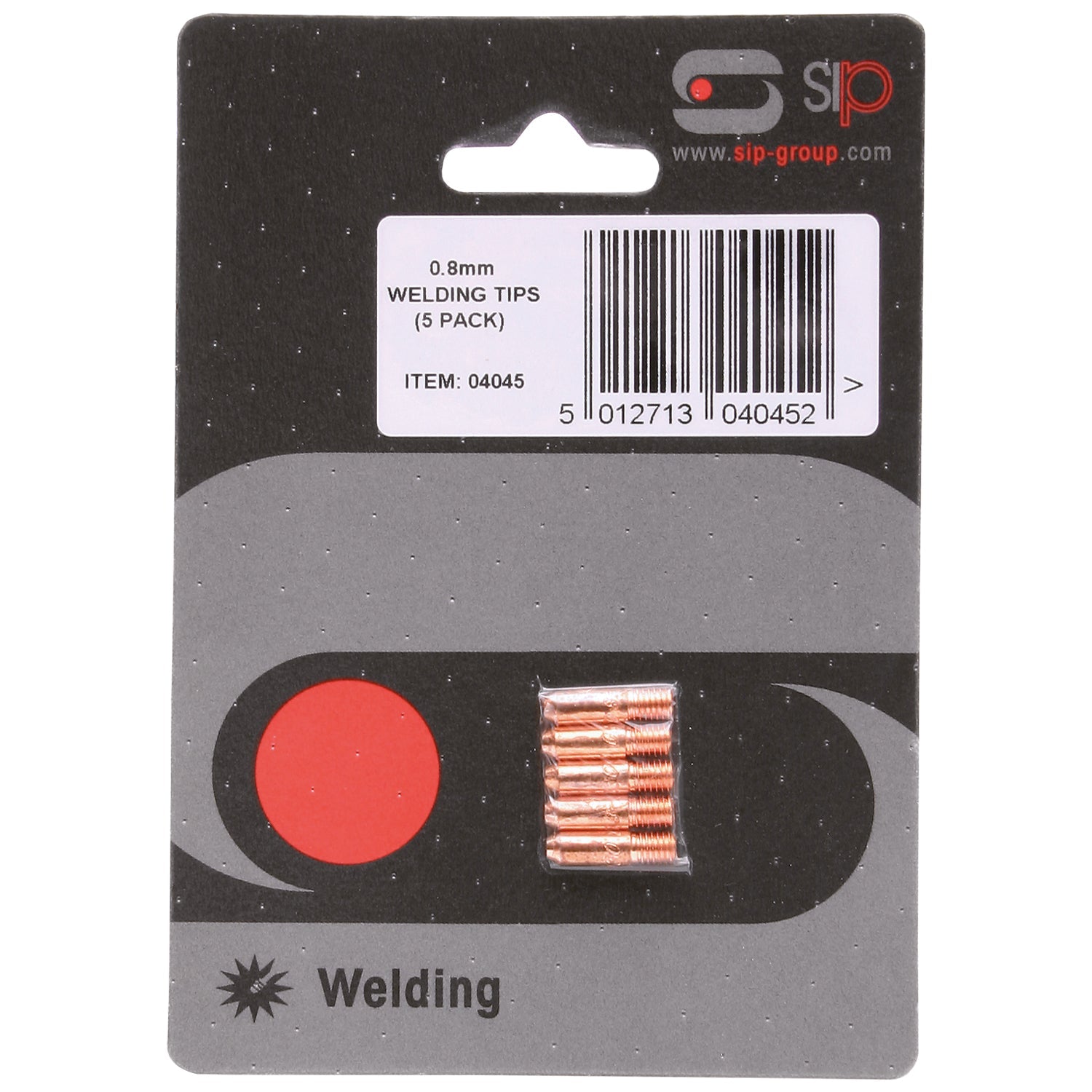 SIP 5x 0.8mm M5 MIG Welding Tip Pack, Sip Industrial