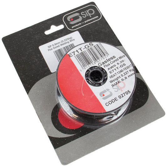 SIP 0.22kg x 0.8mm Flux-Cored Welding Wire Pack, Sip Industrial