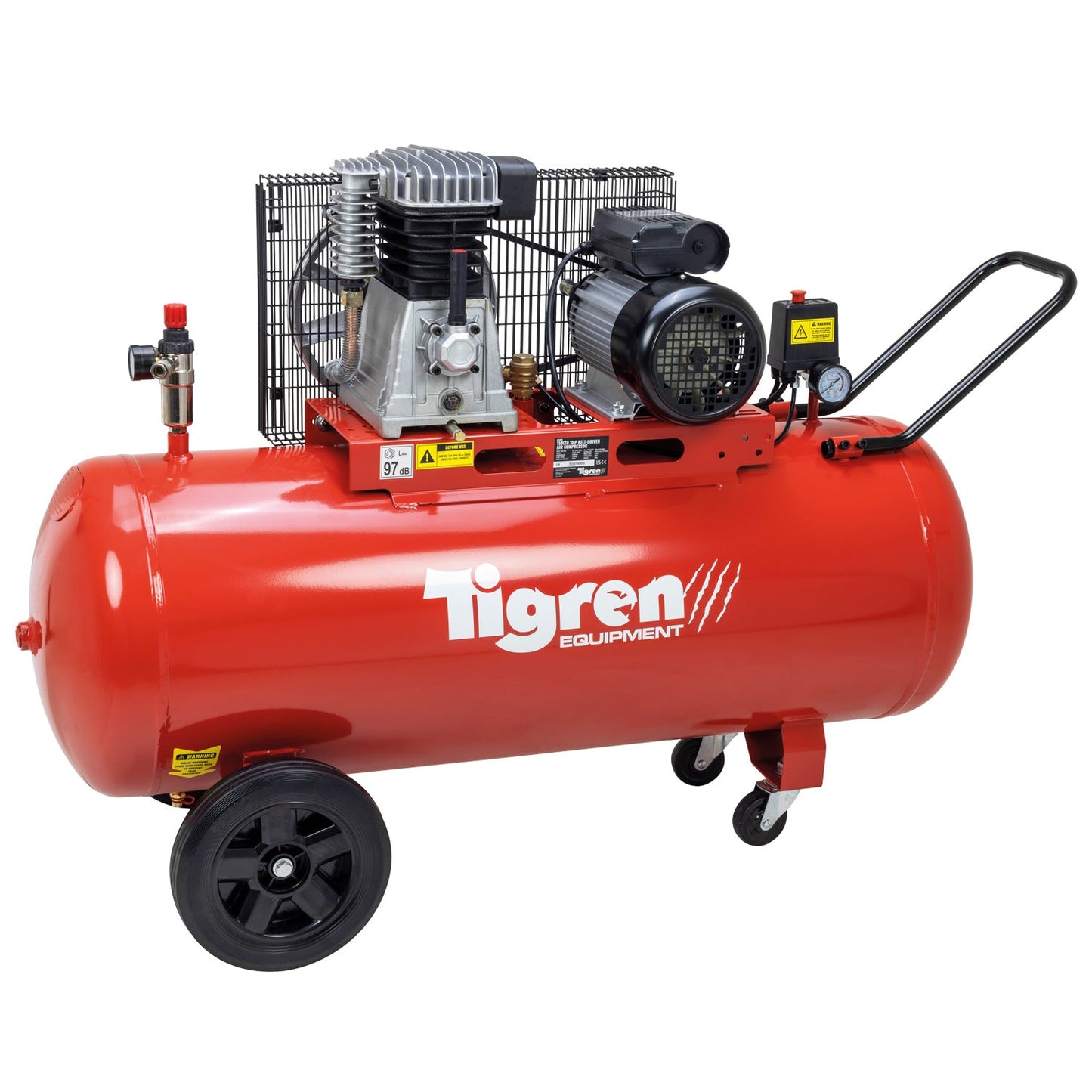 TIGREN 150ltr 3hp Belt-Driven Compressor, Sip Industrial