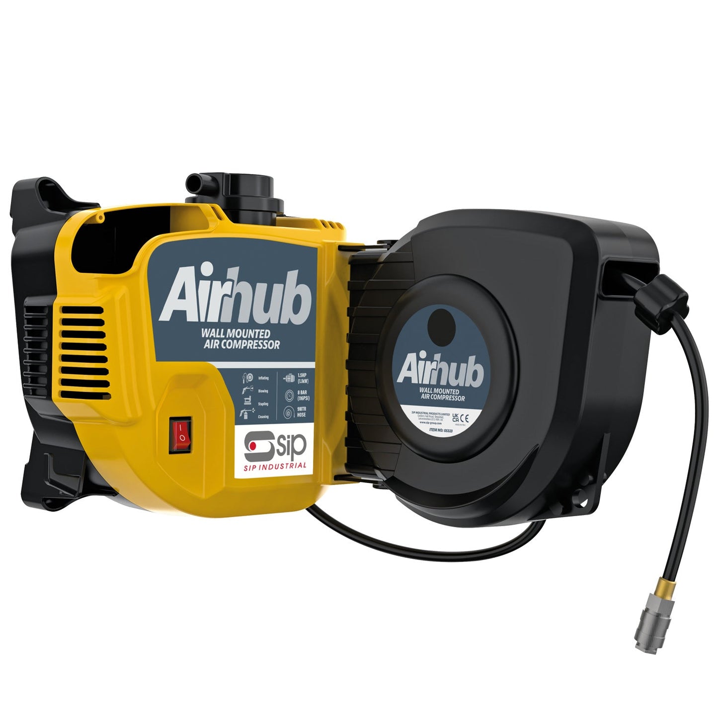 SIP AirHub Wall-Mounted Direct Drive Compressor, Sip Industrial