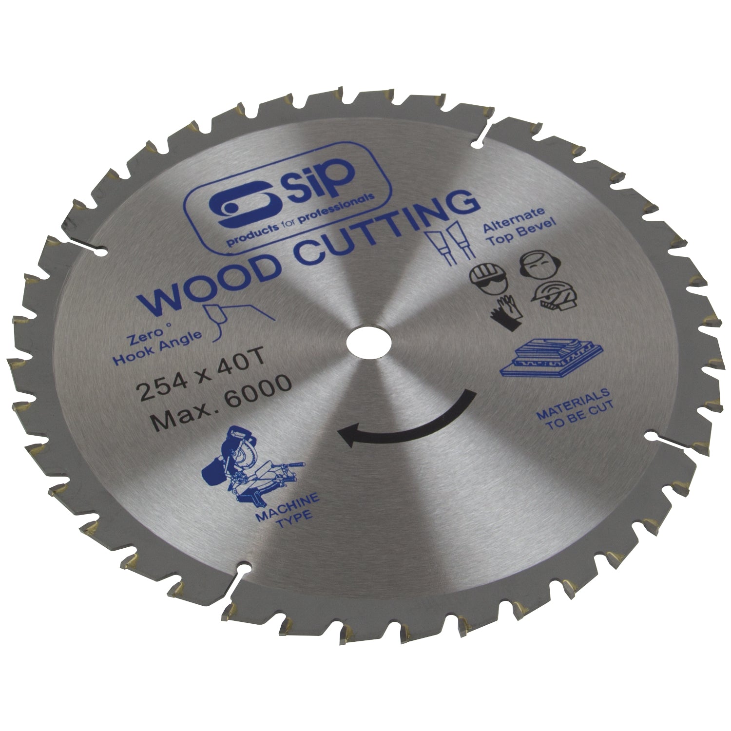 SIP 254mm x 16mm TCT 40T Circular Saw Blade, Sip Industrial