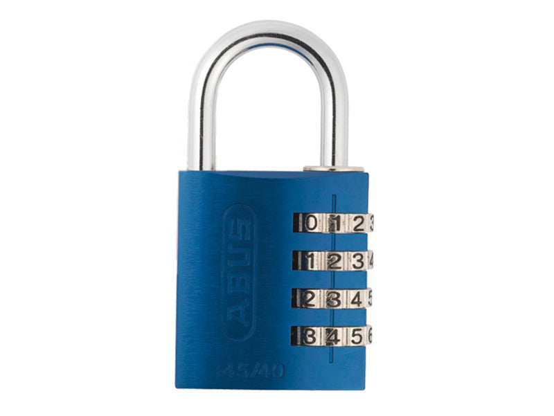 145/40 40mm Aluminium Combination Padlock Blue 49523, ABUS Mechanical