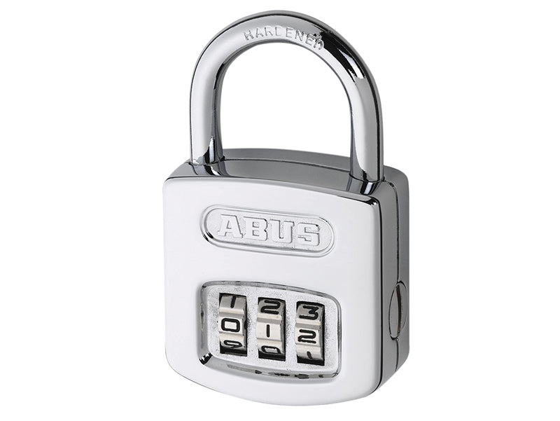 160/50 50mm Steel Case Die-Cast Body Combination Padlock (4-Digit) Carded, ABUS Mechanical