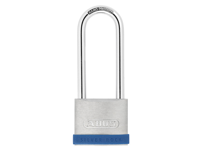 50mm Silver Rock™ 5 Padlock Long Shackle 80mm, ABUS Mechanical