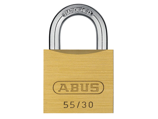 55/30mm Brass Padlock Carded, ABUS Mechanical