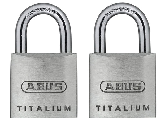 64TI/20mm TITALIUM™ Padlock Carded Twin Pack, ABUS Mechanical