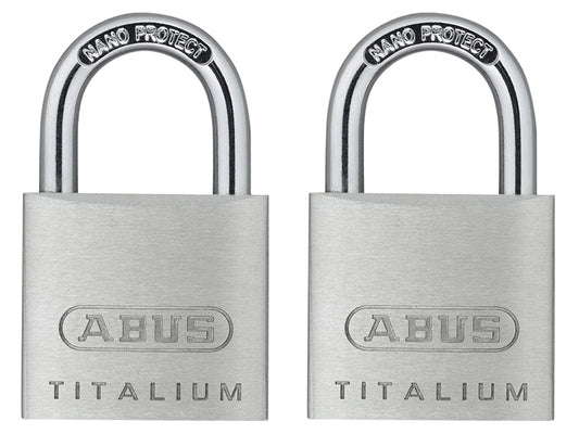 64TI/30mm TITALIUM™ Padlock Carded Twin Pack, ABUS Mechanical