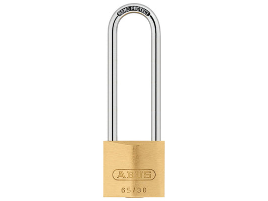 65/30mm Brass Padlock 60mm Long Shackle Keyed Alike 6304, ABUS Mechanical