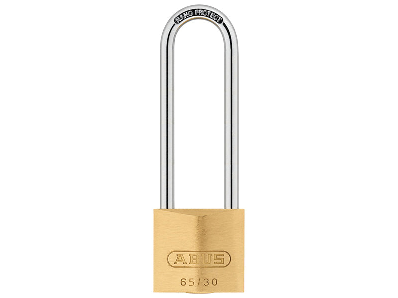 65/30mm Brass Padlock 60mm Long Shackle, ABUS Mechanical