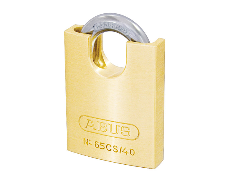 65CS/40mm Brass Padlock Closed Shackle Carded, ABUS Mechanical