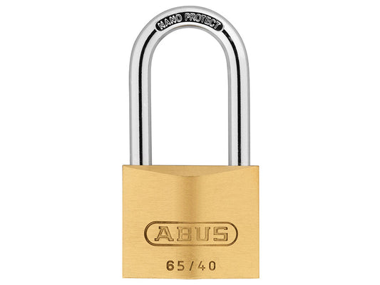 65/40mm Brass Padlock 40mm Long Shackle Keyed Alike 6406, ABUS Mechanical