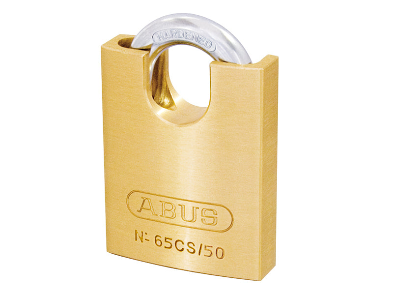 65CS/50mm Brass Padlock Closed Shackle Carded, ABUS Mechanical