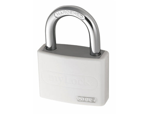 T65AL/40mm My Lock Aluminium Padlock White Keyed Alike 6401, ABUS Mechanical