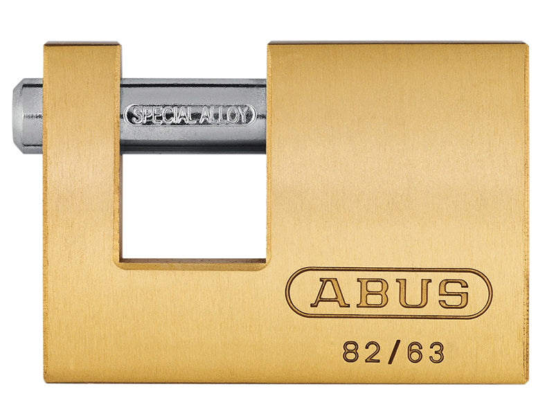 82/63mm Monoblock Brass Shutter Padlock Carded, ABUS Mechanical