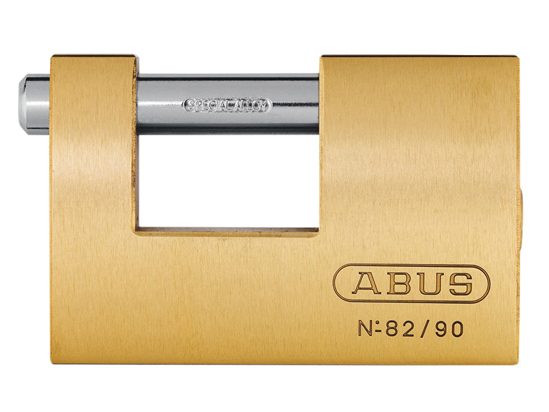 82/90mm Monoblock Brass Shutter Padlock Carded, ABUS Mechanical