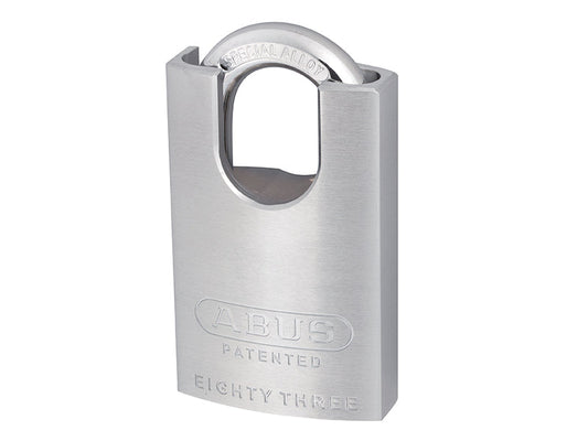 83/50mm Chrome Plated Brass Padlock Hardened Closed Shackle, ABUS Mechanical