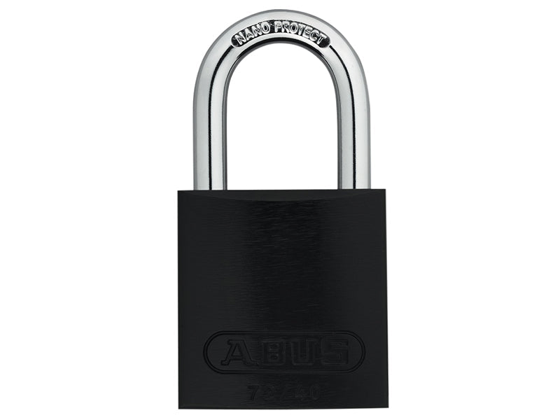 72/40mm Aluminium Padlock Black Keyed Alike TT00260, ABUS Mechanical