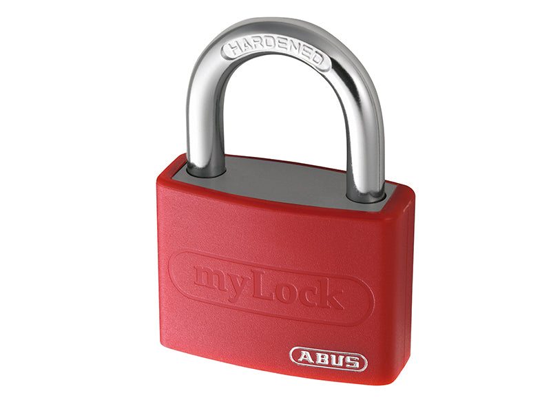 T65AL/40mm My Lock Aluminium Padlock Red Keyed Alike 6401, ABUS Mechanical