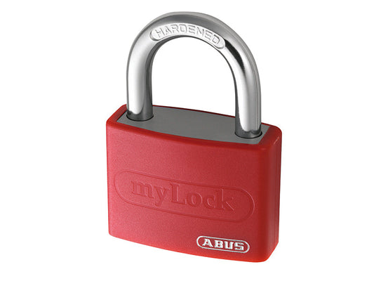 T65AL/40mm My Lock Aluminium Padlock Red Keyed Alike 6401, ABUS Mechanical