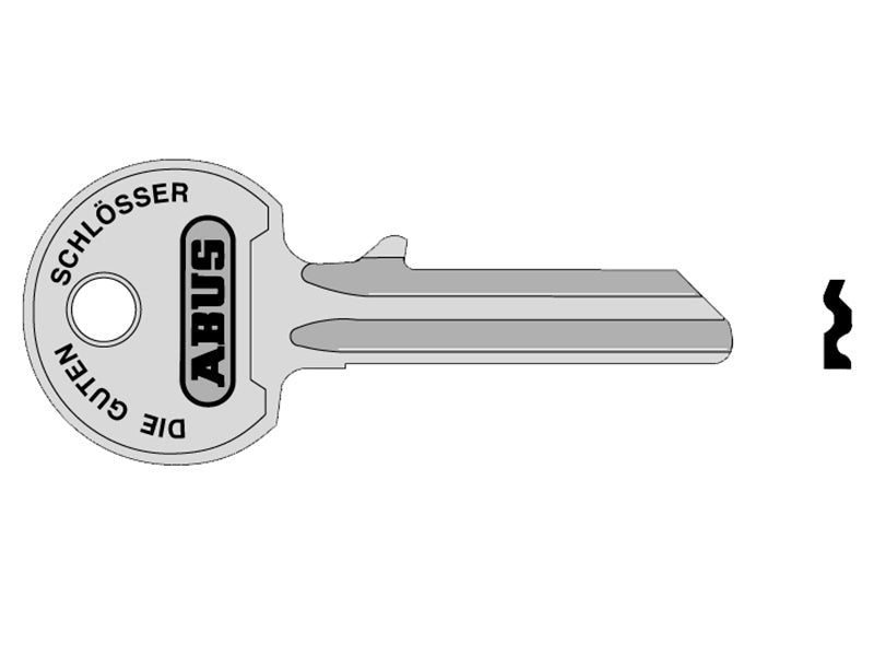 36/55 55mm Right Hand Key Blank, ABUS Mechanical