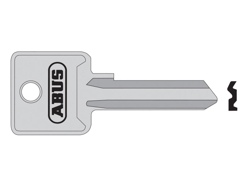 85/50 50mm +60 Right Hand Key Blank, ABUS Mechanical