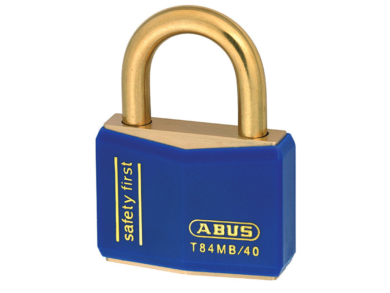 T84MB/40mm Blue Rustproof Padlock Keyed Alike 8406, ABUS Mechanical