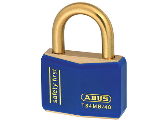 T84MB/40mm Blue Rustproof Padlock, ABUS Mechanical