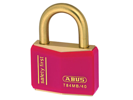 T84MB/40mm Red Rustproof Padlock Keyed Alike 8404, ABUS Mechanical