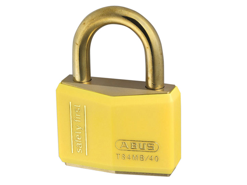 T84MB/40mm Yellow Rustproof Padlock Keyed Alike 8402, ABUS Mechanical