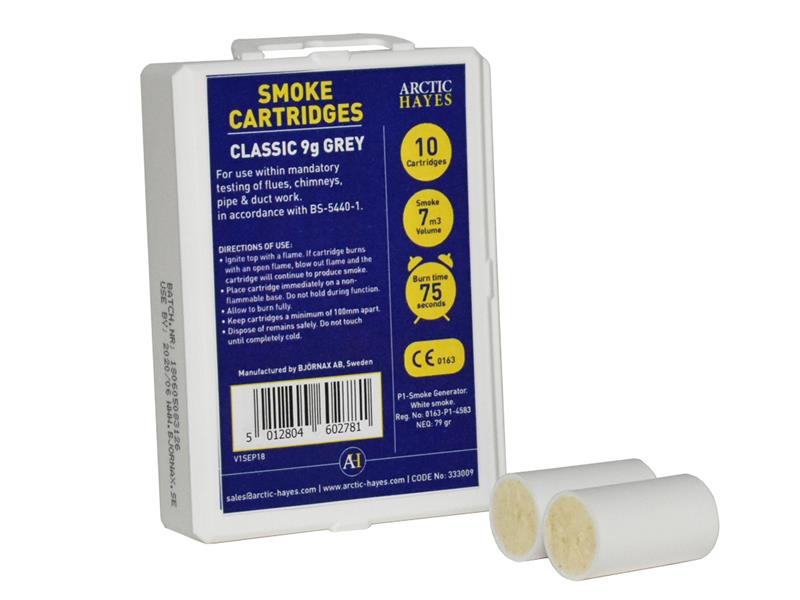 Smoke Cartridges Classic 9g White (Pack 10), Arctic Hayes