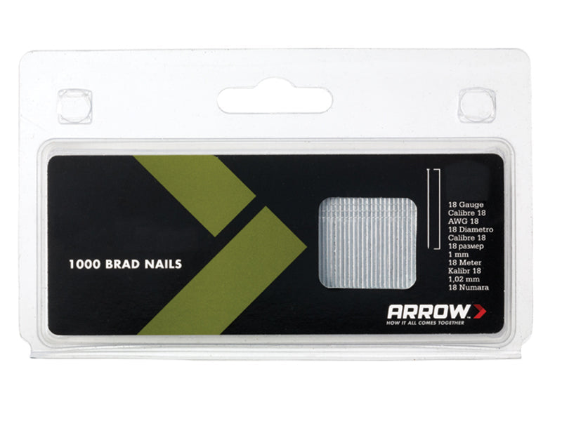 BN1824 Brad Nails 38mm 18g (Pack 1000), Arrow