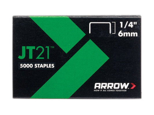 JT21 T27 Staples 6mm (1/4in) (Box 5000), Arrow