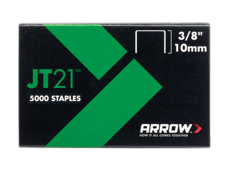 JT21 T27 Staples 10mm (3/8in) (Box 5000), Arrow