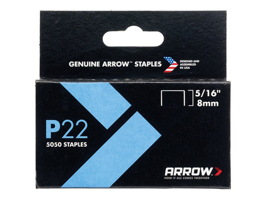 P22 Staples 8mm ( 5/16in) (Box 5050), Arrow