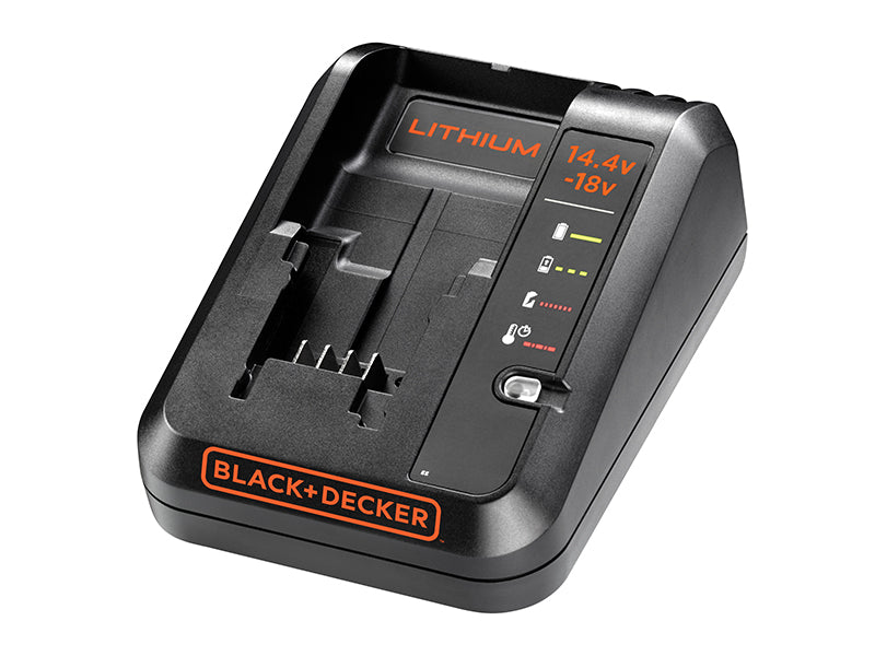 BDC1A-GB Multi-Voltage Charger 14.4-18V Li-ion, Black & Decker