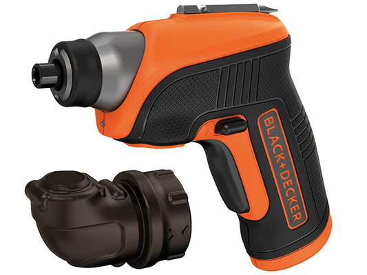 CS3652LC Cordless Screwdriver & Right Angle Attachment 3.6V Li-ion, Black & Decker