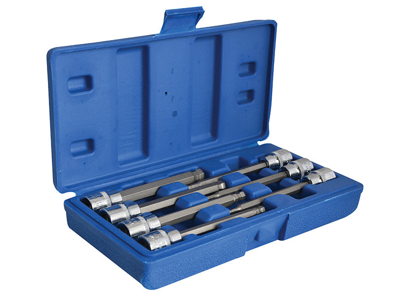 3/8in Drive Extra Long Hex Ball Socket Bit Set, 7 Piece, BlueSpot Tools