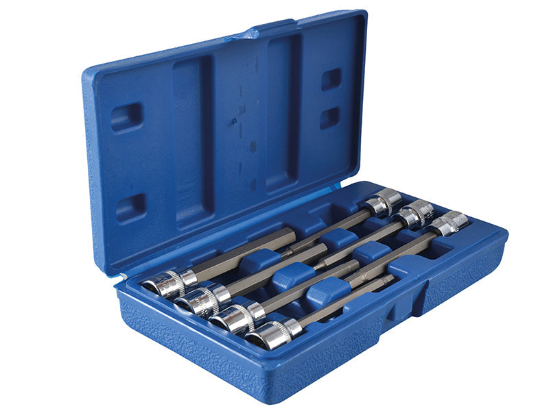 Extra Long 3/8in Square Drive Hex Bit Sockets 7Piece, BlueSpot Tools