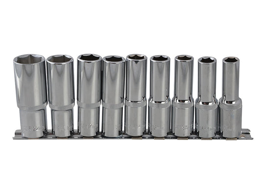 Deep Socket Set of 9 Metric 1/2in Square Drive, BlueSpot Tools