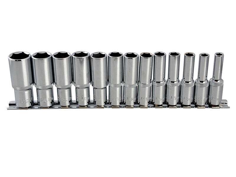 Deep Socket Set of 13 Metric 3/8in Square Drive, BlueSpot Tools