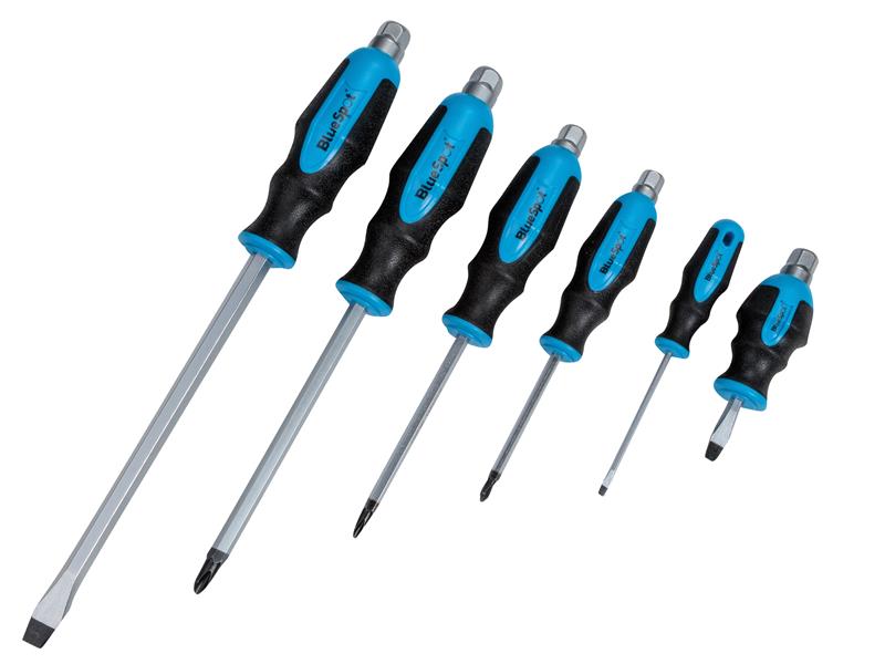 Hex Bolster Screwdriver Set, 6 Piece, BlueSpot Tools