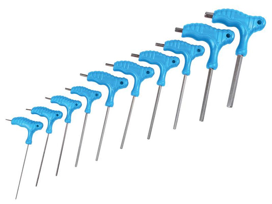 Metric T-Handle Hex Key Set, 10 Piece (2-10mm), BlueSpot Tools