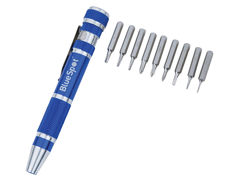 9-in-1 Screwdriver Bit Set, BlueSpot Tools